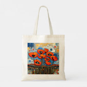 Reuzenoranje klaprozen 1 tote bag (Achterkant)