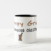 Reuzenoude apotheker T-shirts en cadeautjes Tweekleurige Koffiemok (Center)