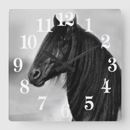 Reuzenpaard Vierkante Klok (Voorkant)
