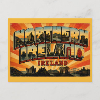 Reuzenpad Noord-Ierland Vintage Reis  Briefkaart