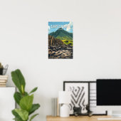Reuzenpad Reis Kunst Vintage Poster (Thuiskantoor)