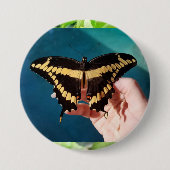 Reuzenpagesvlinder Ronde Button 7,6 Cm (Voorkant)