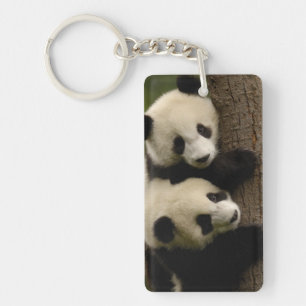 Reuzenpanda baby's (Ailuropoda melanoleuca) 2 Sleutelhanger