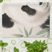 Reuzenpanda Bamboe Portret Theedoek (Gevouwen)