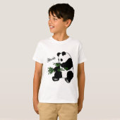 Reuzenpanda Eet Bamboe Naam T-shirt (Voorkant volledig)