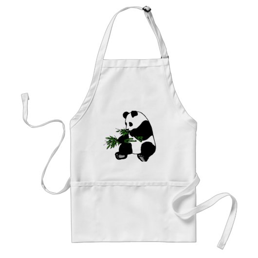 Reuzenpanda Eet Bamboe Standaard Schort (Voorkant)