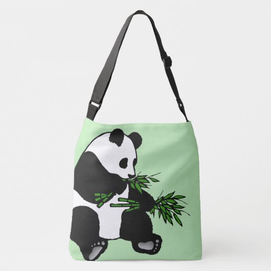 Reuzenpanda Groen Crossbody Tas (Achterkant)