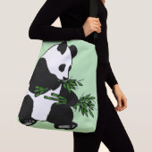 Reuzenpanda Groen Crossbody Tas (Dichtbij)
