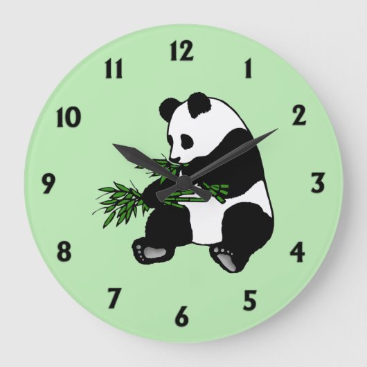 Reuzenpanda Groen Grote Klok (Voorkant)