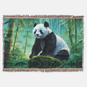 Reuzenpanda in bamboebos deken