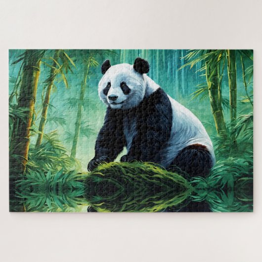 Reuzenpanda in Bamboebos Legpuzzel (Horizontaal)