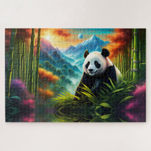 Reuzenpanda in Bamboebos op Berg Legpuzzel