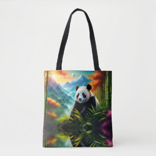 Reuzenpanda in Bamboebos op Berg Tote Bag