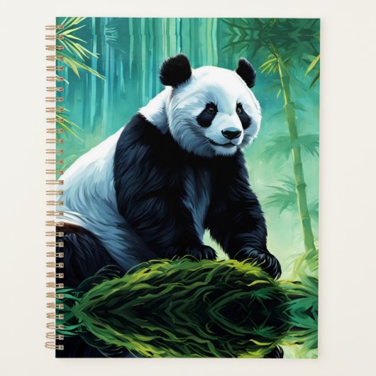 Reuzenpanda in Bamboebos Planner (Voorkant)