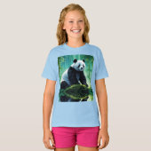 Reuzenpanda in Bamboebos T-shirt (Voorkant volledig)