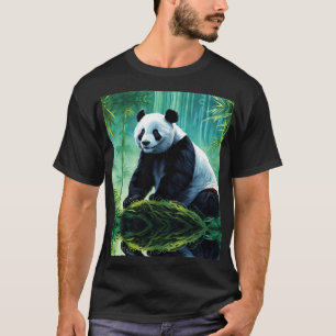 Reuzenpanda in Bamboebos T-shirt