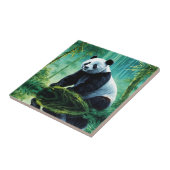 Reuzenpanda in Bamboebos Tegeltje (Zijkant)