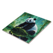 Reuzenpanda in Bamboebos Tegeltje (Zijkant)