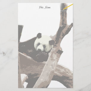 Reuzenpanda in een wild dierentuin fotografie. briefpapier