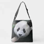 Reuzenpanda in rustige groene weide crossbody tas (Achterkant)