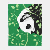Reuzenpanda tussen bladeren fleece deken (Voorkant)