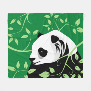 Reuzenpanda tussen bladeren fleece deken