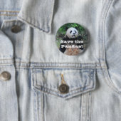 Reuzenpanda's redden ronde button 5,7 cm (In situ)