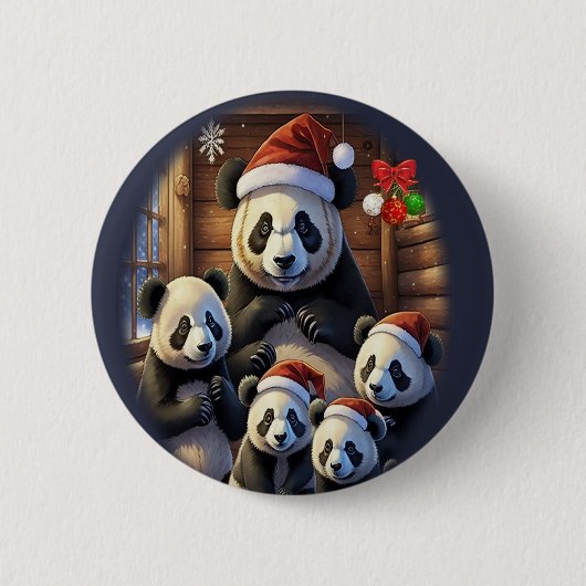 Reuzenpanda's Ronde Button 5,7 Cm (Voorkant)