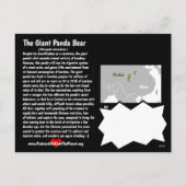 Reuzenpanda's zijn kwetsbare soorten feestdagenkaart (Achterkant)