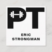 Reuzenpersonal trainer logo Visitekaartje (Voorkant)