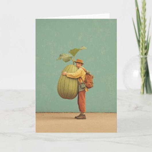 Reuzenpompoenknuffel  kaart (Voorkant)