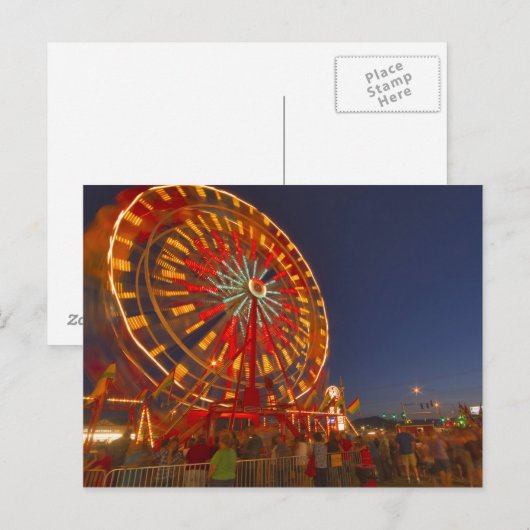 reuzenrad bij zonsondergang in de noordwestelijke  briefkaart (Voorkant / Achterkant)
