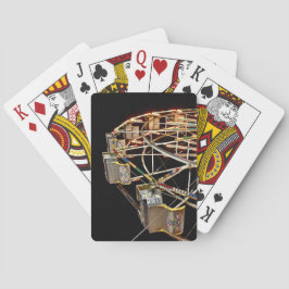 Reuzenrad in een pretpark pokerkaarten