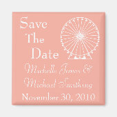 reuzenrad Sla de datummagneten op (perzik) Magneet (Voorkant)