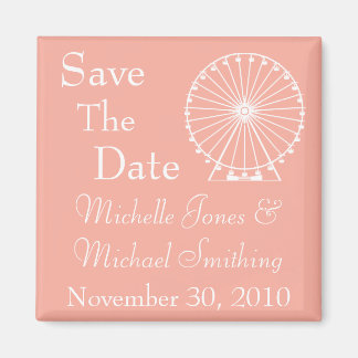 reuzenrad Sla de datummagneten op (perzik) Magneet