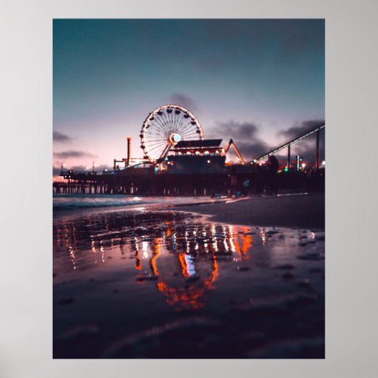 reuzenrad tijdens het gouden uur poster (Voorkant)