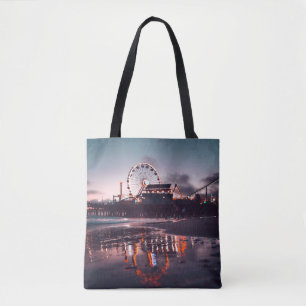 reuzenrad tijdens het gouden uur tote bag
