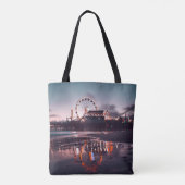 reuzenrad tijdens het gouden uur tote bag (Achterkant)