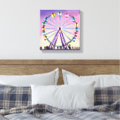 reuzenrad zonsondergang | Mooie Waterverf Canvas Afdruk (Insitu (Slaapkamer))