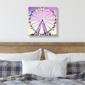 reuzenrad zonsondergang | Mooie Waterverf Canvas Afdruk (Insitu (Slaapkamer))