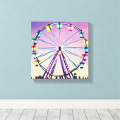 reuzenrad zonsondergang | Mooie Waterverf Canvas Afdruk (Insitu (Houten vloer))