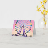 reuzenrad zonsondergang | Mooie Waterverf Kaart (Gele Bloem)