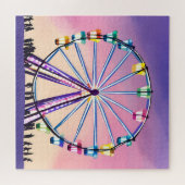 reuzenrad zonsondergang | Mooie Waterverf Legpuzzel (Horizontaal)