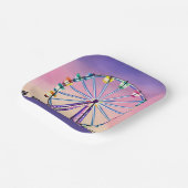 reuzenrad zonsondergang | Mooie Waterverf Papieren Bordje (Gebogen)