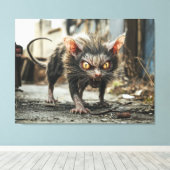 Reuzenrat canvas afdruk (Insitu (Houten vloer))