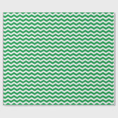 Reuzenreep van het groene en witte Chevron Pattern Cadeaupapier (Vlak)