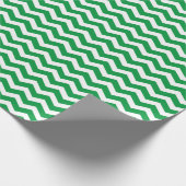 Reuzenreep van het groene en witte Chevron Pattern Cadeaupapier (Hoek)