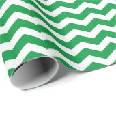 Reuzenreep van het groene en witte Chevron Pattern Cadeaupapier (Rol Hoek)