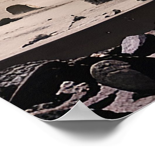 Reuzenrobotbeeld in Isolated Wasteland AI Poster (Hoek)