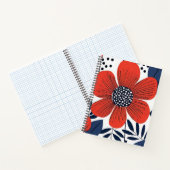 Reuzenrode bloem notitieboek (Binnen)